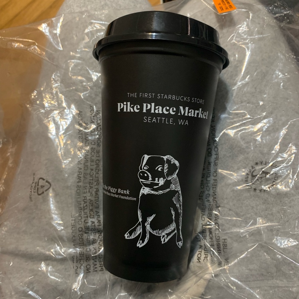 Starbucks® Black Tumbler and Store T-Shirt - Picture 2 of 8